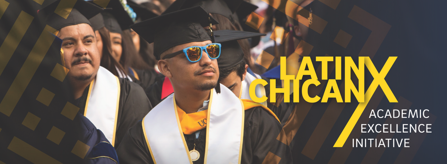 3 of 6, Latinx graduate at commencement wearing sunglasses